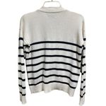Loft NEW  Striped V Neck Cardigan White Black Size XS Photo 4