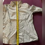 LISSEO Long Sleeve Button Down Shirt Black White Striped Made in Japan Women's S Photo 6