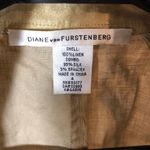 Diane Von Furstenberg  Gold Metallic Ramira Cropped Sleeve Blazer 4 Photo 13