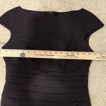 Escada side ruched wool blend cap sleeve dark brown/black dress size EU36 or S Brown Photo 9