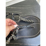 Audrey Brooke Audrey Brook women’s flat leather woven thong sandals braided black Sz 7 Photo 11