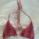 Triangl  Bikini Pink Crochet Photo 2