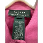 Ralph Lauren Vintage  Linen long sleeve Hot Pink women's size M Photo 2