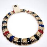 Anthropologie NWT Restored Vintage Collection Gold Enamel Collar Necklace Photo 0