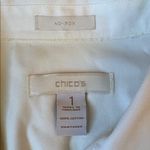 Chico's  White Button Down Dress Shirt SIZE 1 (US M/8) Photo 1