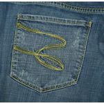 Seven7  Womens Size 20 Jeans Straight Light Blue Premium Denim Jeans Bling Pocket Photo 5