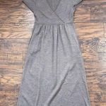 Sundance • merino wool knit midi dress sweater surplice taupe brown cap sleeve Photo 0