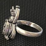 Handmade Spider Poison Pill Locket Sterling Silver Ring-Various Sizes! Photo 3