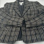 Worthington  Black and Cream Plaid Blazer Photo 0