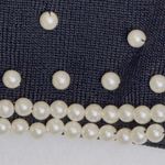 Michelle Nicole Women's Sweater Petite Medium Black Top Beaded Pearls Size undefined Photo 5