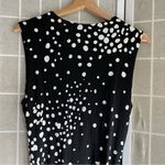 NWT Lascana Wrap Look printed dress sleeveless black white dotted dress size 10 Photo 5