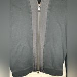 Vince Black Cotton Blend Full Zip Jacket Photo 2