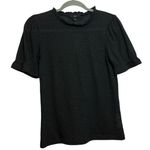 J.Crew Nwt Black Puff Sleeve Pointelle Top Photo 0