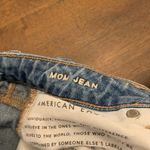 American Eagle  Mom Jeans 0 Blue Distressed Ripped Knees Straight Comfort Stretch Photo 2