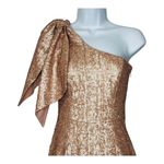 Dress the Population Anthro Dress The Population Savannah Sequin One Shoulder Rose Gold Dress XS NWT Photo 4