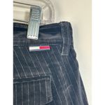 Y2K Tommy Jeans Pants Size 7 Black Velvet Pinstripe Flare Leg Whimsygoth Office Photo 5