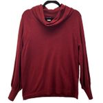 Chico's  Cashmere Sweater Large Or 2 Burgundy‎ Cowl Neck Photo 0