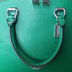Green Leather Dome Shaped Katy Satchel 2553 & COACH Green Wristlet Photo 3
