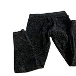 Loft Oulet black velour boho print ankle length leggings women's size XS Photo 4