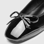 Cider Womens 39 Faux Patent Leather Bow Decor Square Toe Ballet Mary Jane Flats Photo 3