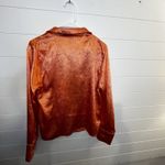 Le lis  Women's 100% Button down Blouse Size Large Colorful Silk Like Lightweight Photo 12