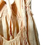 Free People NEW  Peach Blissful Breeze Gauzy Tie Back Sundress Size Medium Photo 9