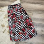 ZARA Houndstooth Floral Midi Skirt Photo 0