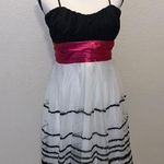 Trixxi black white pink fit n flare formal prom dress Photo 0