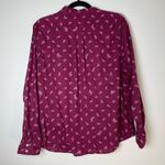 st. john's bay St. John’s Bay | Burgundy Paisley Print Button Down Top | PXL Photo 1