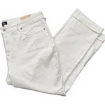 NYDJ NEW Marilyn Ankle Jeans Size 18W White Cuffed Lift X Tuck Straight Denim Photo 0