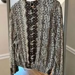 draper's & damon's Draper’s And Damon’s Long Sleeve Glitter Blouse Size‎ Petite Large Photo 3