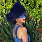 Head Faux navy blue fur Boa piece Photo 1