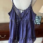 American Eagle Blue Peplum Retro Top Photo 1
