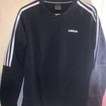 Adidas  Black and White Sweatshirt with Signature Stripes Photo 0