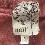 Naïf Naif Womens Short Flutter Sleeve Scoop neck Pink Blouse Size‎ Medium Photo 3