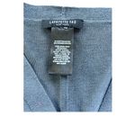 Lafayette 148 New York Cotton Blend V Neck Long Sleeve Tunic Dress Blue Size L Photo 3