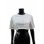 Garage  Cropped Graphic Tee Motor Show White Cotton Short Sleeve P/S Photo 3