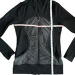 Lululemon Pure Balance Jacket Size 8 Black Gray Rouched Photo 5