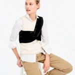 J.Crew Collection Natural Denim Top with Velvet Overlay Women's 000 Photo 1