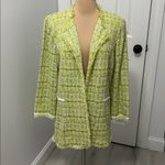 Misook  Tweed Eyelash Blazer Lime Photo 2