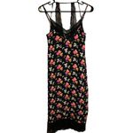 ZARA  Moody Floral‎ Print and Lace Slip Midi Dress Small Photo 5