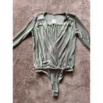 Free People INTIMATELY ‎ BODYSUIT WOMENS GRAY V NECK LONGSLEEVE Sz S NWT Photo 1