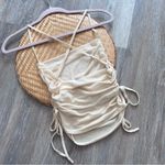 VRG GRL ruched‎ side tie drape top women’s size 6 Photo 1