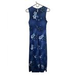 My Michelle Vintage 90’s / Y2K Hawaiian Floral Print Dress Blue Maxi Photo 3