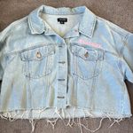PacSun PLAYBOY x  Cropped Frayed Hem Denim Jacket SIZE M/L Photo 1