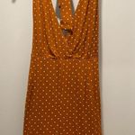 Forever 21 Rust Brown & White Polka Dot Print Halter Romper Playsuit - M Photo 8