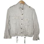 Rails Collins Linen Blend Utility Jacket White Mini Cheetah print size S Photo 1