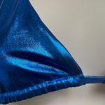 UNBRANDED Blue Metalic Triangle Reversible Bikini Set Photo 4