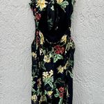 Aritzia Wilfred  Sleeveless Floral Print Crop Wide Leg Jumpsuit Black Women's 00 Photo 1
