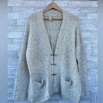 white + warren wool cashmere 3 hook grandpa cardigan oatmeal size medium Gray Photo 0